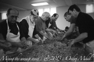 St Pauls Men Making Sausages Nov 2013 B