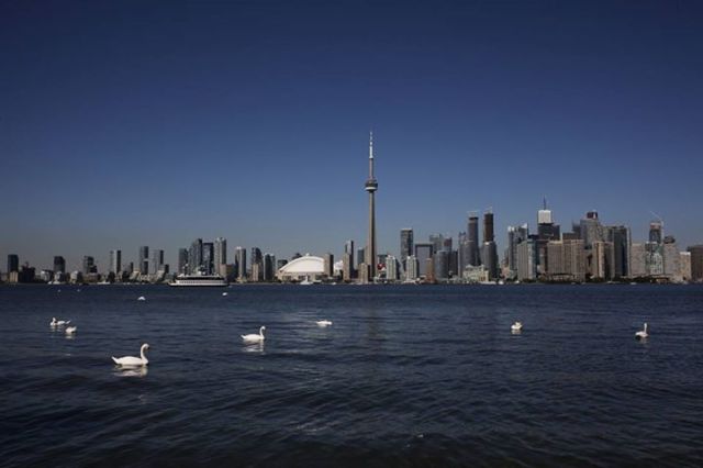 Skyline from Islands on a sunny day
