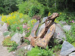 An anchored roadside garden
