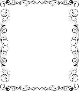 Simple pretty border for notes or invitations